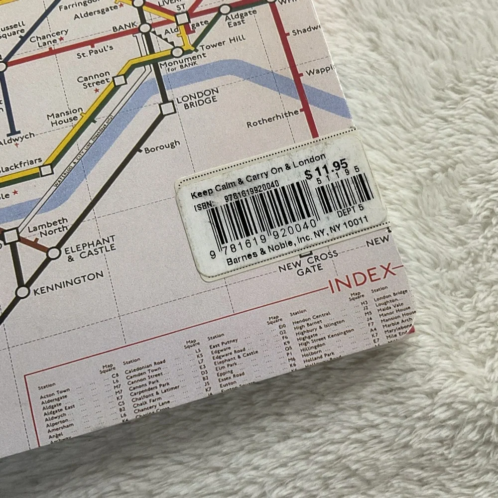 Cavallini London Notebook Set NWT Keep Calm Carry On Union Jack Tube Map